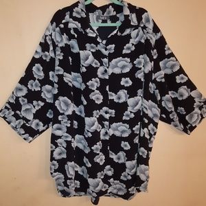 Brand New Plus Size Button Down Floral Top